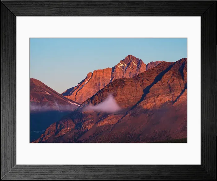 Framed Print : Rocky Mountains at sunrise with fog patches. Waterton Lakes National Park, Alberta, Canada Framed Print : Rocky Mountains at sunrise with fog patches. Waterton Lakes National Park, Alberta, Canada