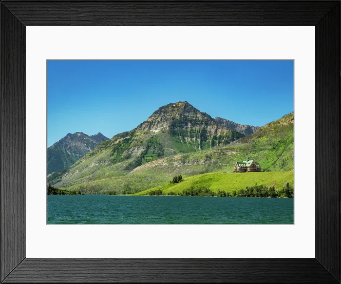 Framed Print : Prince of Wales Hotel on Upper Waterton Lake Waterton Lakes National Park, Alberta, Canada