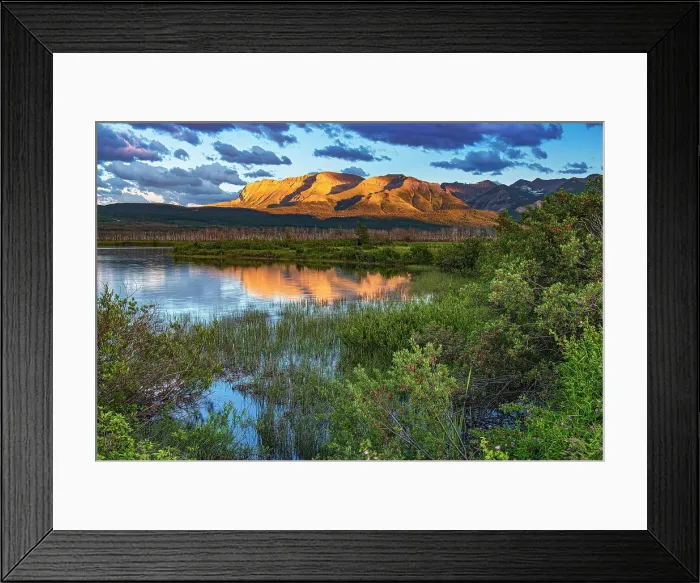 Framed Print : Sofa Mountain at sunset reflected in Lower Waterton Lake Waterton Lakes National Park, Alberta, Canada Framed Print : Sofa Mountain at sunset reflected in Lower Waterton Lake Waterton Lakes National Park, Alberta, Canada