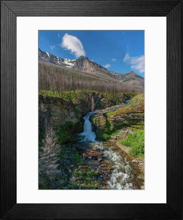 Framed Print : Blakiston Creek and Blakiston Falls. Blakiston Falls Trail Waterton Lakes National Park, Alberta, Canada Framed Print : Blakiston Creek and Blakiston Falls. Blakiston Falls Trail Waterton Lakes National Park, Alberta, Canada