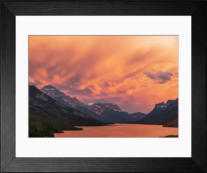 Framed Print : Sunset over Upper Waterton Lake from the Prince of Wales Hotel. Waterton Lakes National Park, Alberta, Canada Framed Print : Sunset over Upper Waterton Lake from the Prince of Wales Hotel. Waterton Lakes National Park, Alberta, Canada