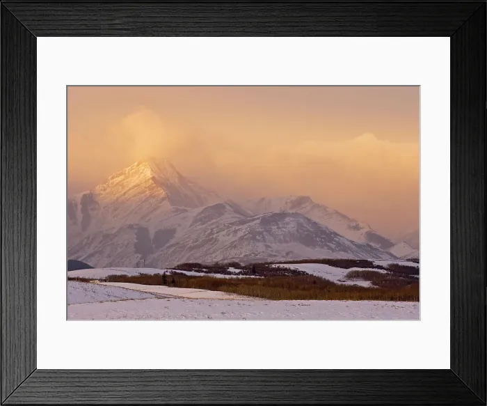 Framed Print : Storm light on the mountain front. Near Twin Butte, Alberta, Canada Framed Print : Storm light on the mountain front. Near Twin Butte, Alberta, Canada