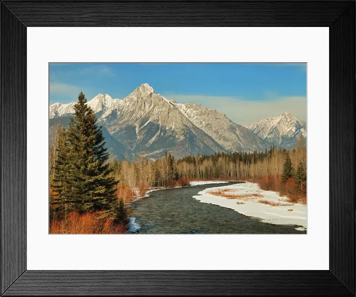 Framed Print : Mt. Lorette and the Kananaskis River, Canadian Rocky Mountains, Kananaskis Country, Alberta, Canada Framed Print : Mt. Lorette and the Kananaskis River, Canadian Rocky Mountains, Kananaskis Country, Alberta, Canada