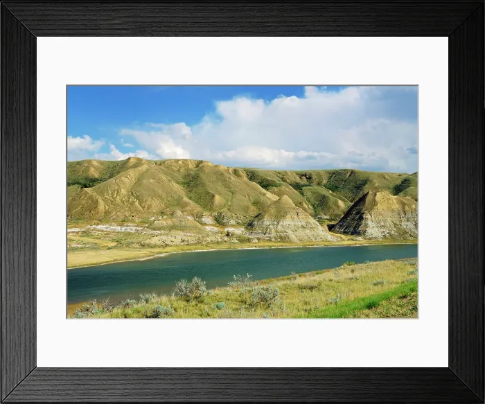 Framed Print : Badland formations along the Red Deer River, near Empress, Alberta, Canada Framed Print : Badland formations along the Red Deer River, near Empress, Alberta, Canada