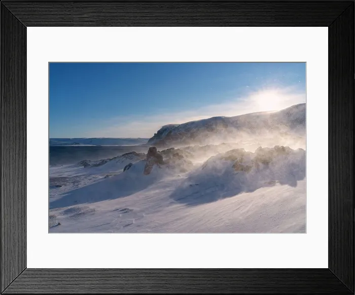 Framed Print : Snow blizzard over rocks covered with ice in the arctic landscape, Sandfjorden, Berlevag, Varanger Peninsula, Finnmark, Norway Framed Print : Snow blizzard over rocks covered with ice in the arctic landscape, Sandfjorden, Berlevag, Varanger Peninsula, Finnmark, Norway