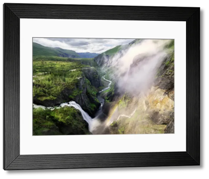 Framed Print : Voringsfossen waterfall from the above canyon, Eidfjord, Hordaland county, Norway Framed Print : Voringsfossen waterfall from the above canyon, Eidfjord, Hordaland county, Norway