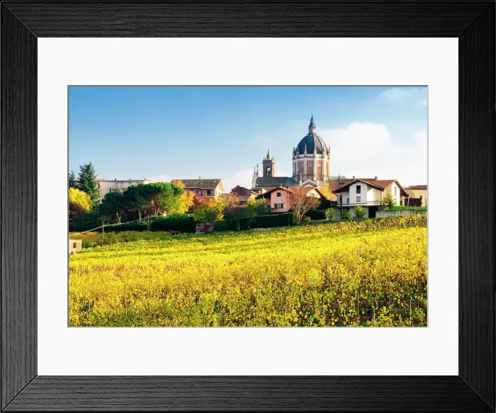 Framed Print : Monferrato hills with foliage and view of Fontanile, Fontanile, Piedmont, Italy Framed Print : Monferrato hills with foliage and view of Fontanile, Fontanile, Piedmont, Italy