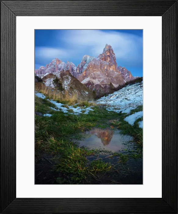 Framed Print : A view of Cimon della Pala from Cavallazza at twilight, Passo Rolle, Trento, Trentino Alto Adige, Italy, Southern Europe Framed Print : A view of Cimon della Pala from Cavallazza at twilight, Passo Rolle, Trento, Trentino Alto Adige, Italy, Southern Europe