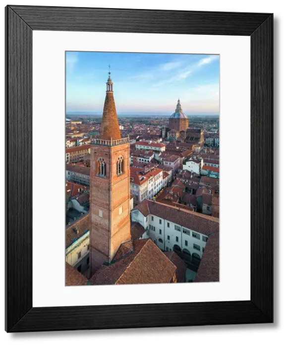 Framed Print : Aerial view of the old medieval church of Santa Maria del Carmine at sunset. Pavia, Lombardy, Italy, Europe Framed Print : Aerial view of the old medieval church of Santa Maria del Carmine at sunset. Pavia, Lombardy, Italy, Europe