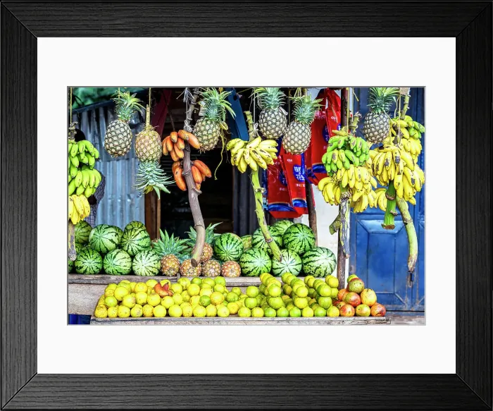 Framed Print : Colorful exotic fruit for sale, Zanzibar, Tanzania Framed Print : Colorful exotic fruit for sale, Zanzibar, Tanzania