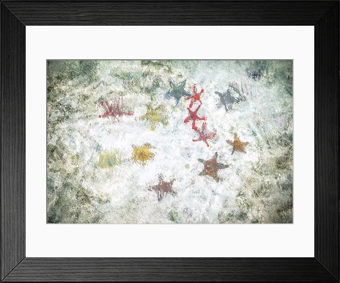 Framed Print : Exotic starfish in the transparent water of the Indian Ocean, overhead view, Zanzibar, Tanzania Framed Print : Exotic starfish in the transparent water of the Indian Ocean, overhead view, Zanzibar, Tanzania