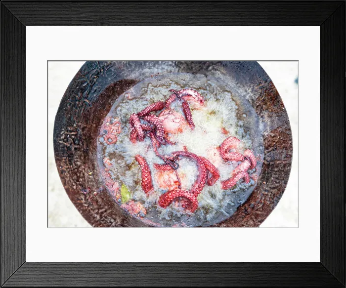 Framed Print : Dish with cooked octopus, Zanzibar, Tanzania Framed Print : Dish with cooked octopus, Zanzibar, Tanzania