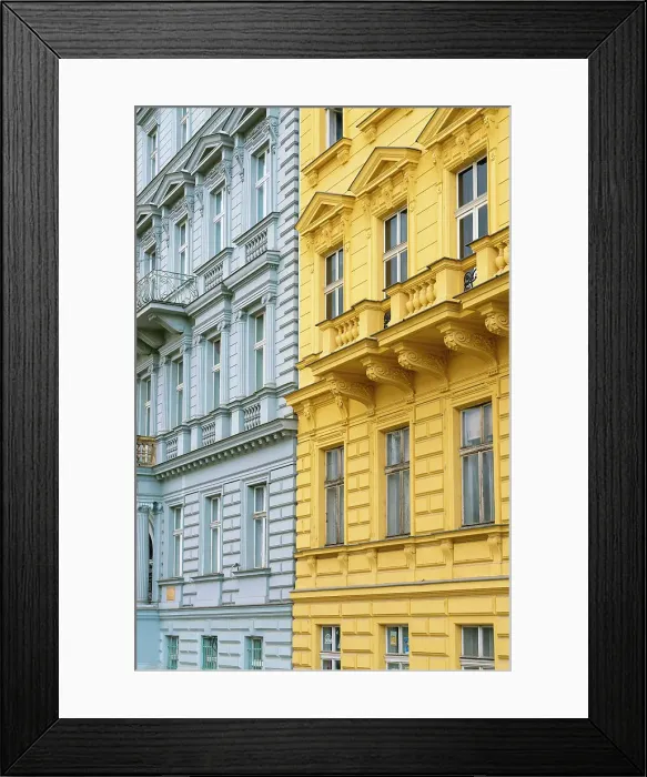 Framed Print : Detail of art nouveau houses near Vltava River, Smichov, Prague, Bohemia, Czech Republic Framed Print : Detail of art nouveau houses near Vltava River, Smichov, Prague, Bohemia, Czech Republic