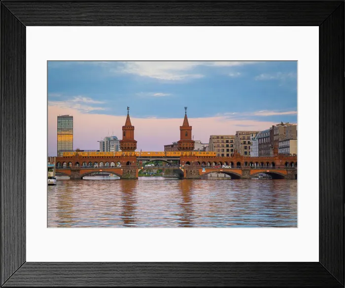 Framed Print : Oberbaum Bridge & Spree River, Berlin, Germany Framed Print : Oberbaum Bridge & Spree River, Berlin, Germany
