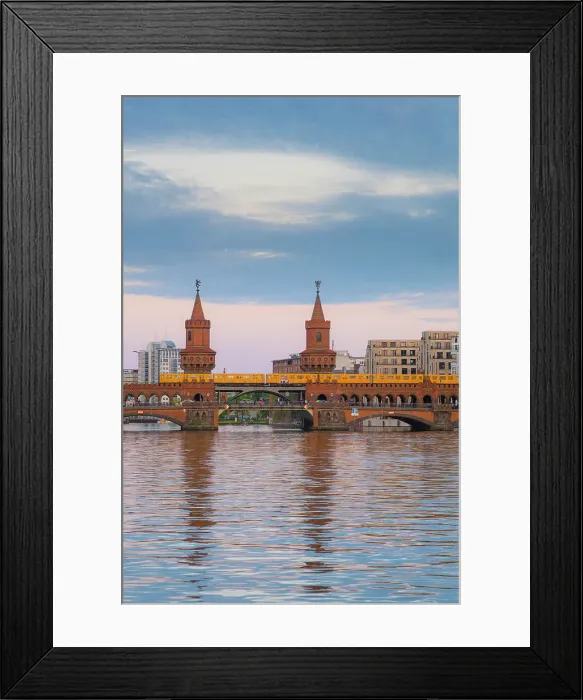 Framed Print : Oberbaum Bridge & Spree River, Berlin, Germany Framed Print : Oberbaum Bridge & Spree River, Berlin, Germany