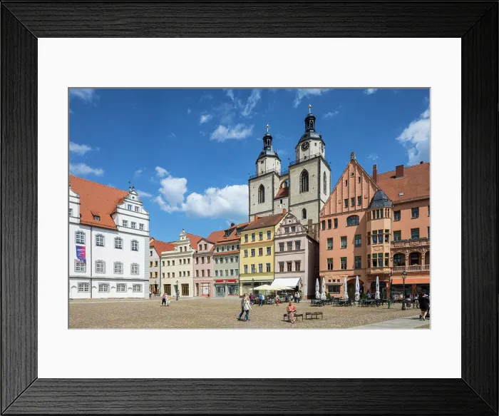 Framed Print : Town church & Rathaus, Wittenberger Marktplatz, Wittenberg, Saxony-Anhalt, Germany Framed Print : Town church & Rathaus, Wittenberger Marktplatz, Wittenberg, Saxony-Anhalt, Germany