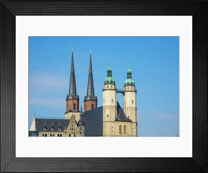 Framed Print : Marktkirche Unser Lieben Frauen (church), Marktplatz, Halle (Saale), Saxony-Anhalt, Germany