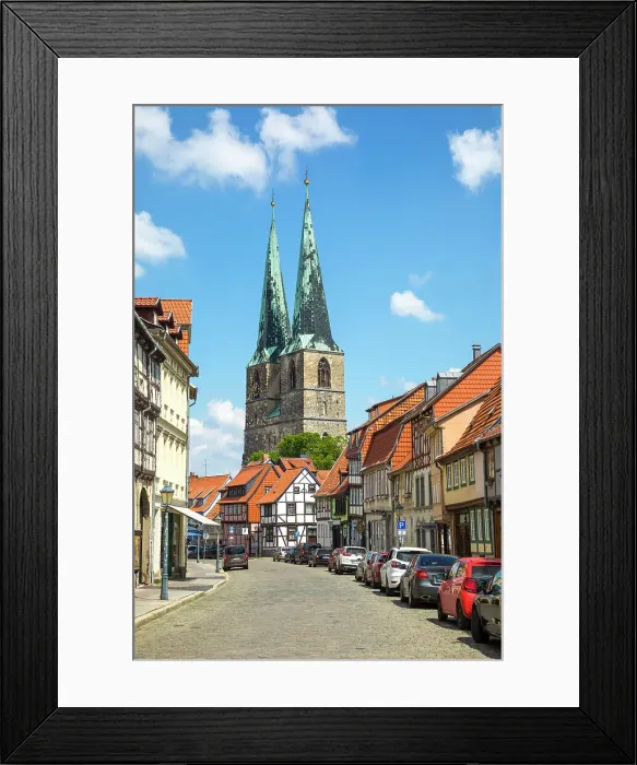 Framed Print : St. Nikolaikirche, Quedlinburg, Harz Region, Saxony-Anhalt, Germany Framed Print : St. Nikolaikirche, Quedlinburg, Harz Region, Saxony-Anhalt, Germany
