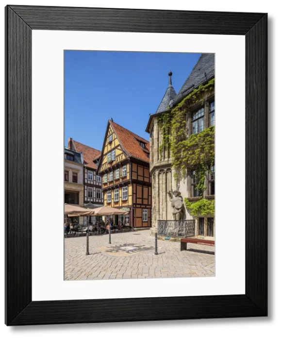Framed Print : Marktplatz, Quedlinburg, Harz Region, Saxony-Anhalt, Germany Framed Print : Marktplatz, Quedlinburg, Harz Region, Saxony-Anhalt, Germany