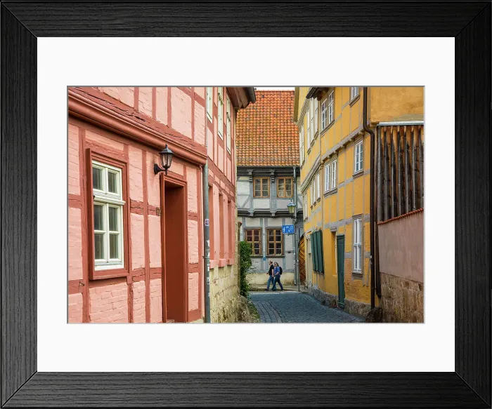 Framed Print : Quedlinburg, Harz Region, Saxony-Anhalt, Germany Framed Print : Quedlinburg, Harz Region, Saxony-Anhalt, Germany
