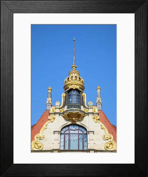 Framed Print : Commerzbank Haus (Kaufhaus Ebert), Thomaskirchhof, Leipzig, Saxony, Germany