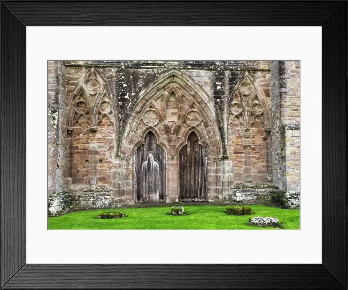 Framed Print : The main entrance in the west facade of the Tintern Abbey church, founded in 1131 by Cistercian monks, Monmouthshire, Wales Framed Print : The main entrance in the west facade of the Tintern Abbey church, founded in 1131 by Cistercian monks, Monmouthshire, Wales