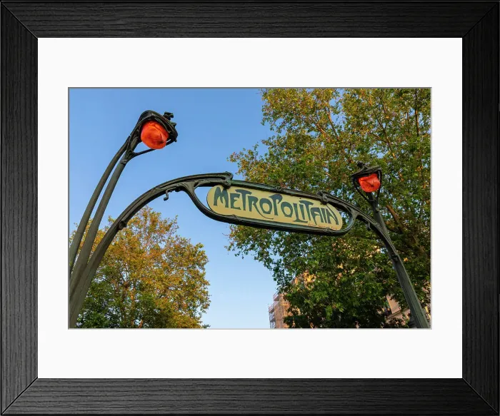 Framed Print : Metro Sign, Montmartre, Paris, France Framed Print : Metro Sign, Montmartre, Paris, France