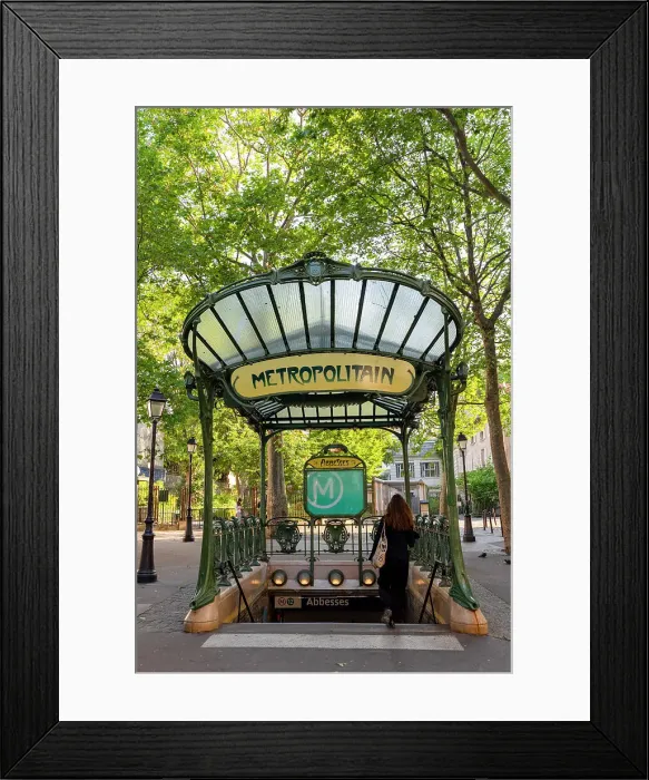 Framed Print : Abbesses Metro Station, Montmartre, Paris, France Framed Print : Abbesses Metro Station, Montmartre, Paris, France