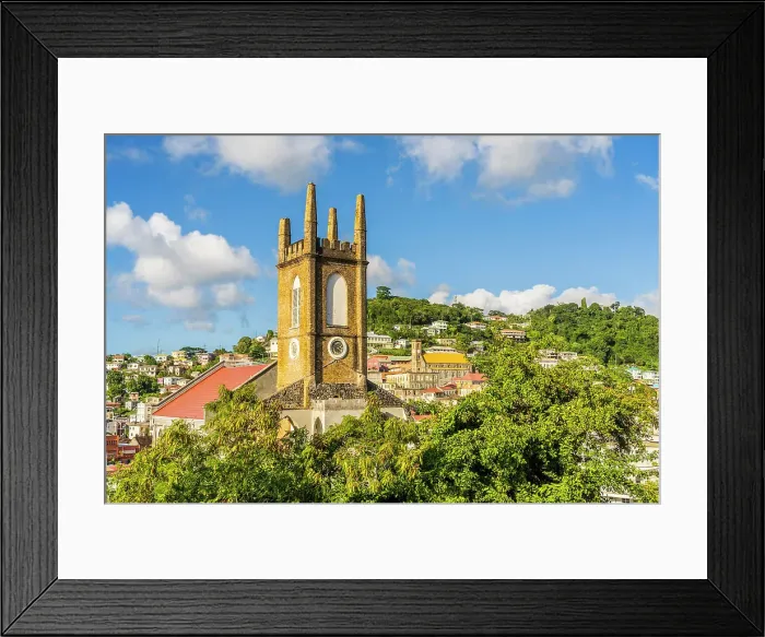 Framed Print : St georges including St Andrew's Presbyterian Church (Scots Kirk), St Georges, Grenada, Caribbean Framed Print : St georges including St Andrew's Presbyterian Church (Scots Kirk), St Georges, Grenada, Caribbean