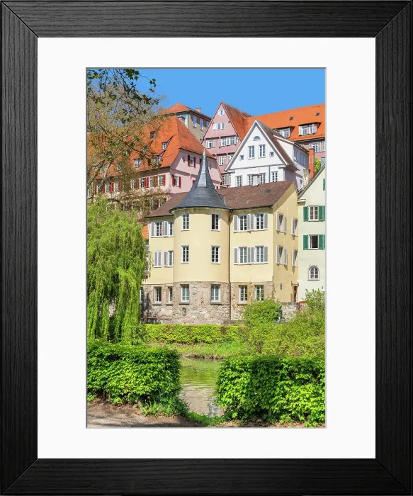 Framed Print : Historic cenre with Holderlinturm tower on Neckar River, Tubingen, Baden Wurttemberg, Germany Framed Print : Historic cenre with Holderlinturm tower on Neckar River, Tubingen, Baden Wurttemberg, Germany