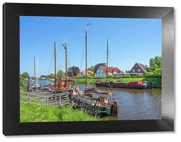 Harbor of Carolinensiel, East Frisia, Lower Saxony, Germany