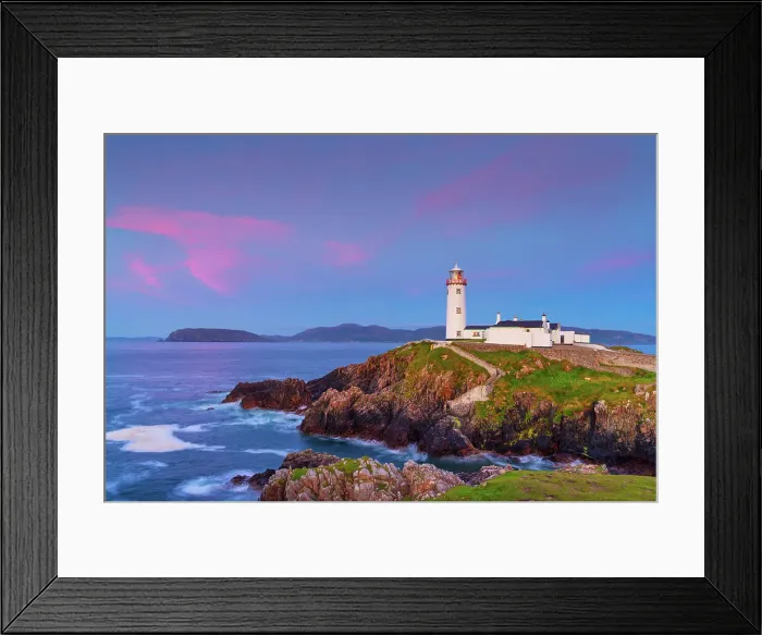 Framed Print : Ireland, Co. Donegal, Fanad, Fanad lighthouse at dusk Framed Print : Ireland, Co. Donegal, Fanad, Fanad lighthouse at dusk