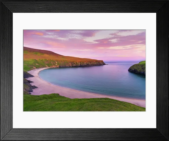 Framed Print : Ireland, Co. Donegal, Malin Beg (Malainn Bhig), Silver Strand at dusk Framed Print : Ireland, Co. Donegal, Malin Beg (Malainn Bhig), Silver Strand at dusk
