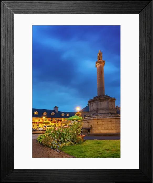 Framed Print : Ireland, Co. Mayo, Westport, Saint Patrick statue illuminated at night Framed Print : Ireland, Co. Mayo, Westport, Saint Patrick statue illuminated at night