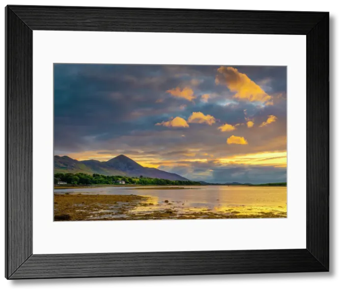 Framed Print : Ireland, Co. Mayo, Westport, Murrisk, Croagh Patrick Holy Mountain and Clew bay Framed Print : Ireland, Co. Mayo, Westport, Murrisk, Croagh Patrick Holy Mountain and Clew bay