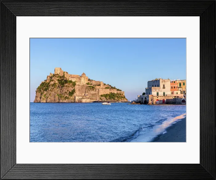 Framed Print : Castello Aragonese at Sunset, Ischia, Campania, Italy Framed Print : Castello Aragonese at Sunset, Ischia, Campania, Italy