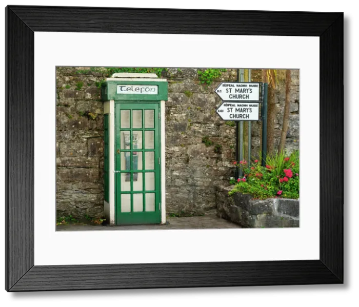 Framed Print : Ireland, Co. Mayo, Cong, traditional Irish telephone box Framed Print : Ireland, Co. Mayo, Cong, traditional Irish telephone box