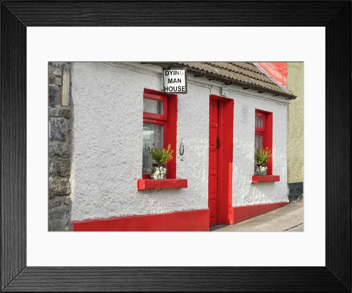 Framed Print : Ireland, Co. Mayo, Cong, The Dying mans house from The John Wayne film the Quiet man Framed Print : Ireland, Co. Mayo, Cong, The Dying mans house from The John Wayne film the Quiet man