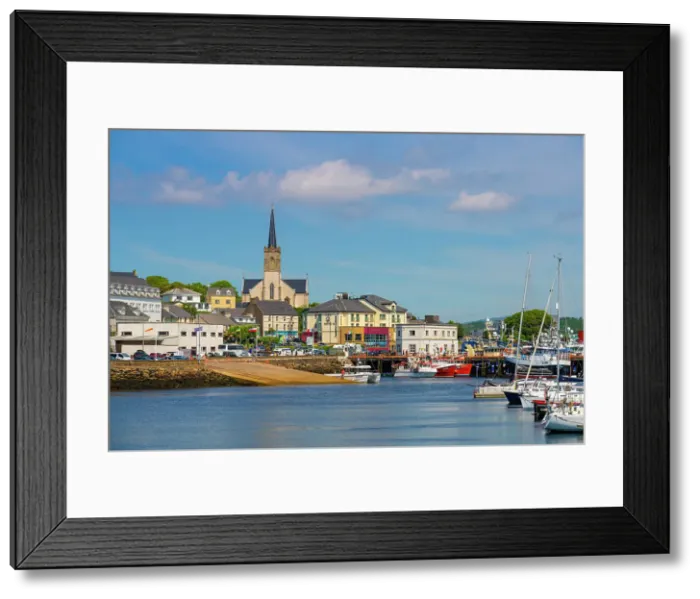 Framed Print : Ireland, Co. Donegal, Killybegs fishing port and St Mary of the Visitation Catholic Church Framed Print : Ireland, Co. Donegal, Killybegs fishing port and St Mary of the Visitation Catholic Church