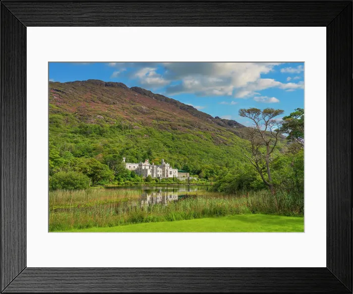 Framed Print : Ireland, Co. Galway, Connemara, Kylemore abbey and walled gardens