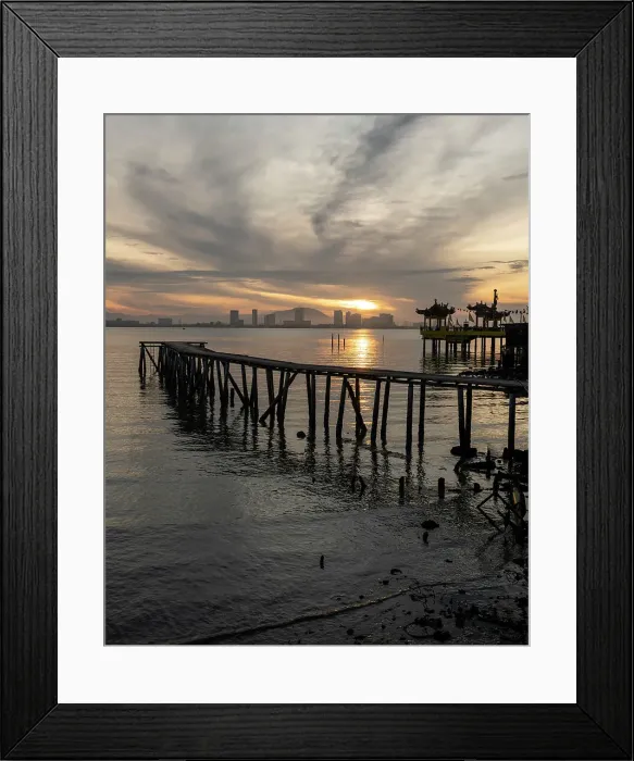 Framed Print : Dawn at Yeoh Jetty, George Town, Pulau Pinang, Penang, Malaysia, Asia