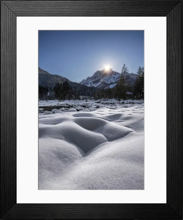 Framed Print : Zelenci Springs in winter, Julian Alps, Kranjska Gora, Slovenia Framed Print : Zelenci Springs in winter, Julian Alps, Kranjska Gora, Slovenia