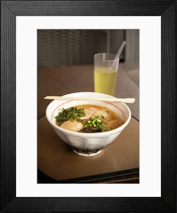 Framed Print : Bowl of Ramen Noodles, Singapore, Asia