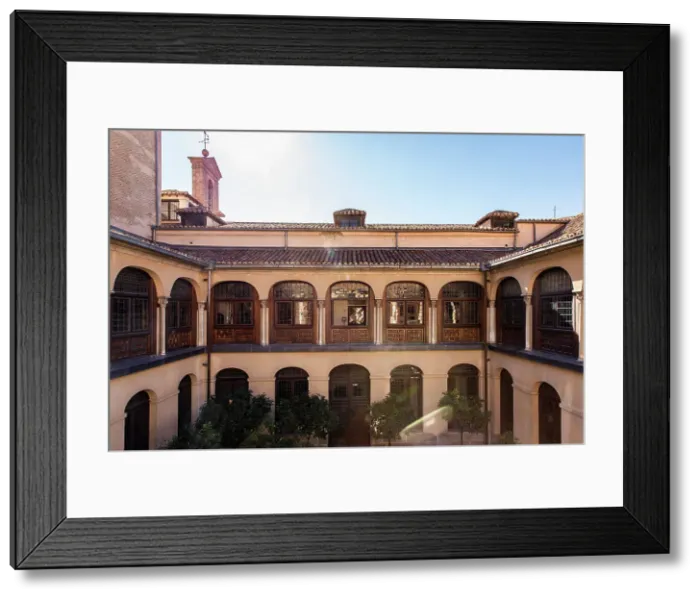 Framed Print : Spain, Madrid, Las Descalzas Reales, The cloister at the upper floor Framed Print : Spain, Madrid, Las Descalzas Reales, The cloister at the upper floor