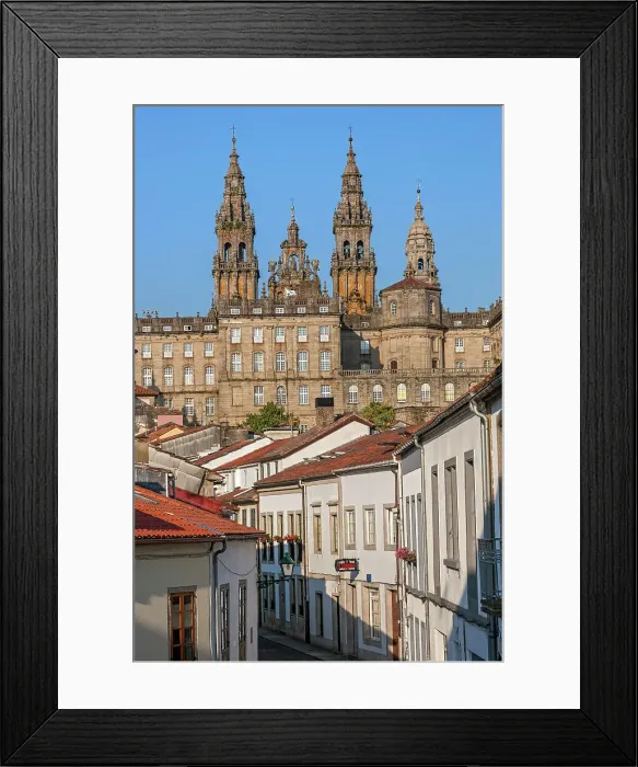 Framed Print : Spain, Galicia, Santiago de Compostela town, End point of the Way of St. James