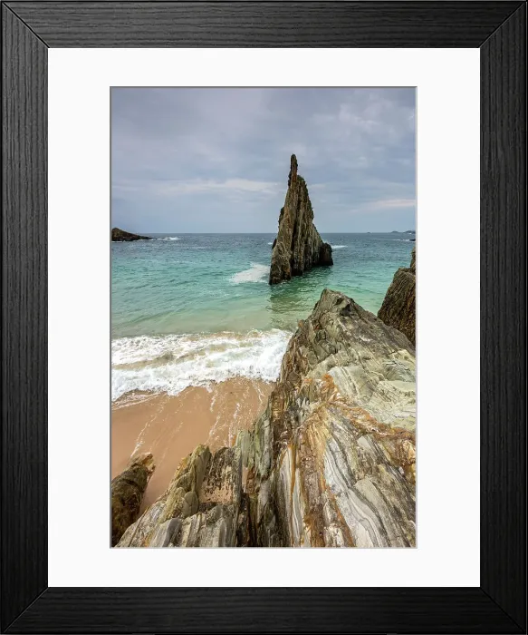Framed Print : Spain, Asturias, Playa de Mexota, Mexota beach Framed Print : Spain, Asturias, Playa de Mexota, Mexota beach