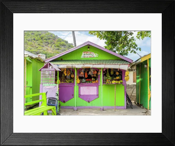 Framed Print : Colourful store, Union Island, Grenadines, Saint Vincent and the Grenadines Islands, Caribbean