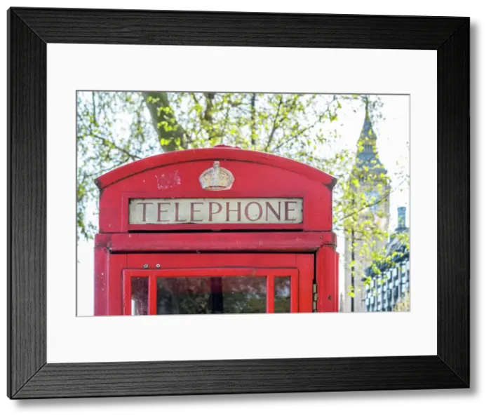 Framed Print : Red telephone box, Embankment, London, England, UK Framed Print : Red telephone box, Embankment, London, England, UK