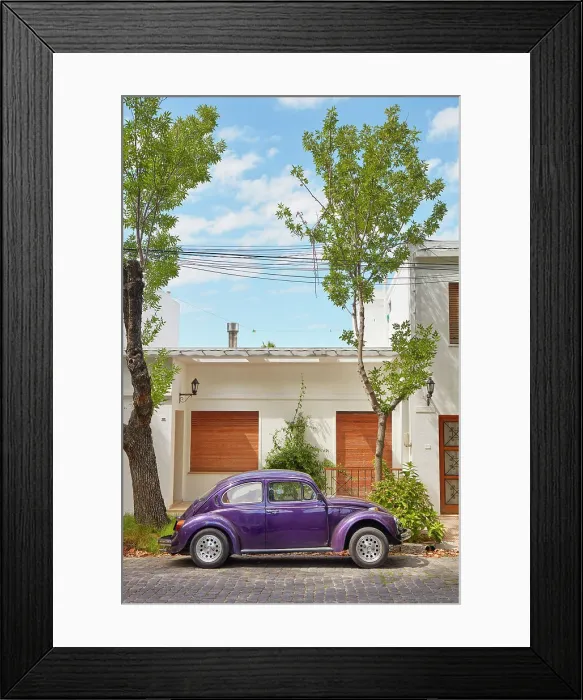 Framed Print : A Volkswagen Beetle vintage car in a street of the Colonia del Sacramento historical cask, Uruguay. Colonia was declared UNESCO World Heritage Site in 1995 Framed Print : A Volkswagen Beetle vintage car in a street of the Colonia del Sacramento historical cask, Uruguay. Colonia was declared UNESCO World Heritage Site in 1995