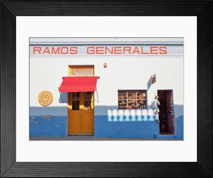 Framed Print : Exterior facade of a shop in a colonial architecture building in Colonia del Sacramento, Uruguay. Colonia was declared UNESCO World Heritage Site in 1995 Framed Print : Exterior facade of a shop in a colonial architecture building in Colonia del Sacramento, Uruguay. Colonia was declared UNESCO World Heritage Site in 1995